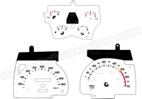 91-92 Camaro V8 Gauge Face KMH
