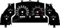 94-98 Mustang GT Retro Style Gauge Face KMH