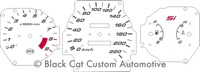 96-00 Honda Civic SI Gauge Face kmh