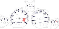 99-05 Miata Gauge Face kmh