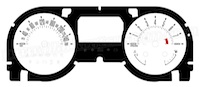 2013-2014 Ford Mustang Gauge Face KMH White