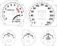 90-94 Talon/Eclipse/Laser Turbo Original Style Gauge Face