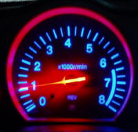 Nissan 350Z Tach with Blue LED