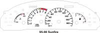 95-98 Sunfire Auto kmh Gauge Face