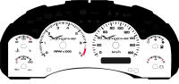 98-05 Xtreme 180kmh 4 cyl Manual Gauge Face