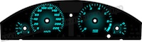 Chrysler 300 Gradient Backlight Gauge Face KMH