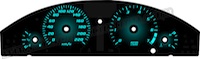 Chrysler 300 Gradient Backlight Gauge Face KMH