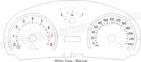 2011-2015 Scion tC White Gauge Face